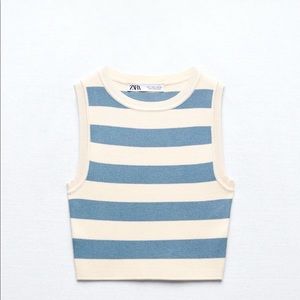 Zara Basic Cropped Knit Top